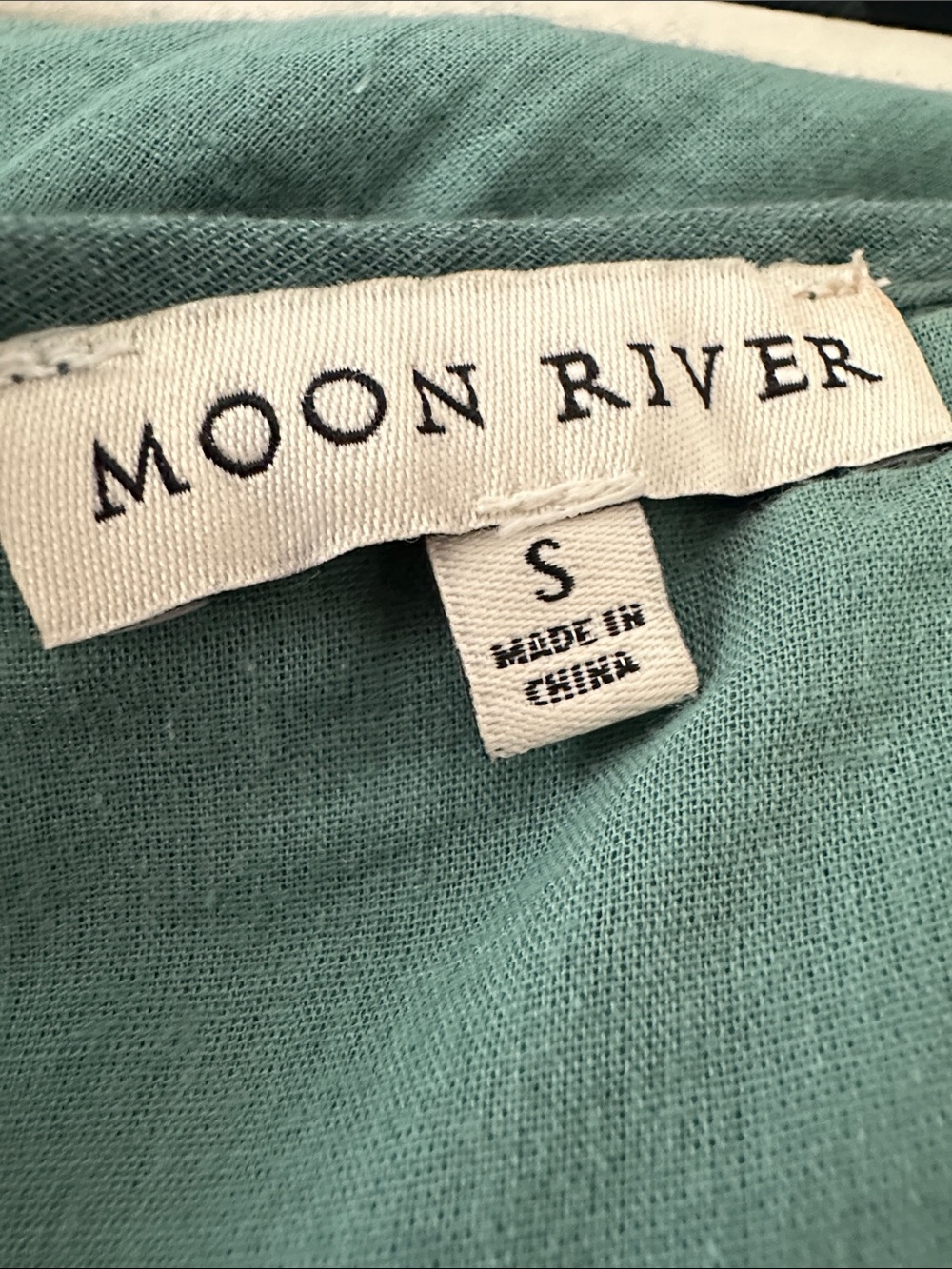 MOON RIVER Gauze Boho Midi Skirt Teal Green Cottagecore Prairie Peasant Small - Picture 8 of 11